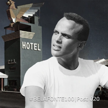 Photo of Harry Belafonte and his brother Denis with their mother