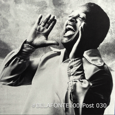 a young Harry Belafonte perfoming at The New School